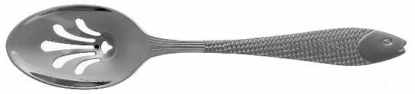 Fish Out of Water (Stainless) Pierced Tablespoon (Serving Spoon)