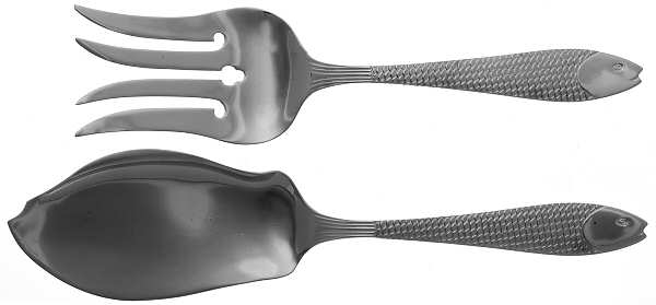 Fish Out of Water (Stainless) 2 Piece Large Solid Fish Serving Set