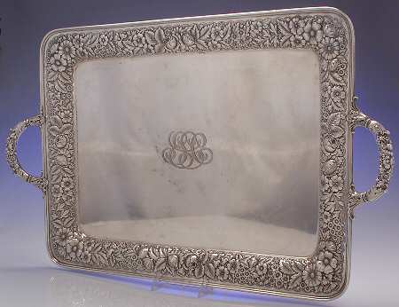 Repousse Chased (Sterilng, Hollowware) Large Waiter Tray