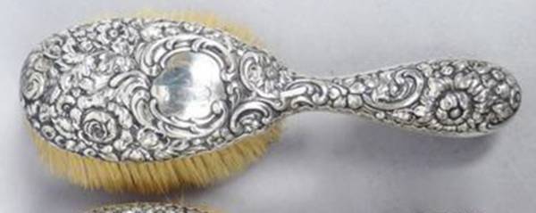 Repousse Chased (Sterilng, Hollowware) Hair Brush