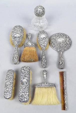 Repousse Chased (Sterilng, Hollowware) (9 Pc) Dresser Set