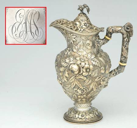 Repousse Chased (Sterilng, Hollowware) Coffee Pot