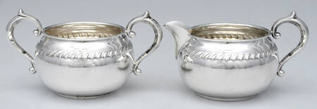 913 (Sterling, Hollowware) Mini Sterling Creamer and Open Sugar