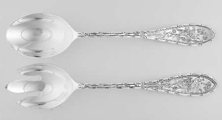 Japanese Bird (Silverplate) (2 Pc) Solid Salad Set