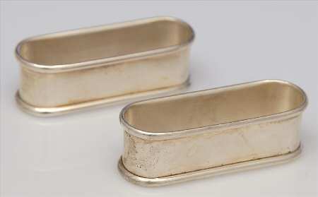 630 (Sterling, Hollowware, Plain) Napkin Ring - Set of 2