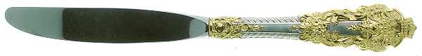 Golden Crown Baroque (Sterling, Partial Gold Accent Modern Hollow Knife