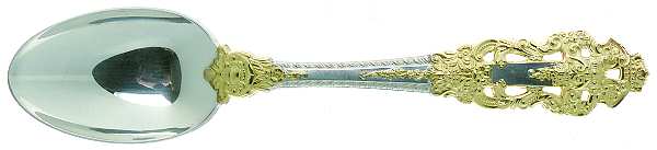 Golden Crown Baroque (Sterling, Partial Gold Accent Teaspoon
