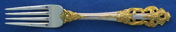 Golden Crown Baroque (Sterling, Partial Gold Accent Fork