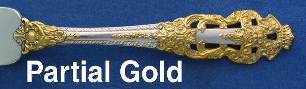 Golden Crown Baroque (Sterling, Partial Gold Accent by Gorham Silver