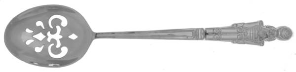 Silverplate Flatware Pierced Solid Serving Spoon