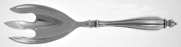 Silverplate Flatware Solid Salad Serving Fork by Godinger
