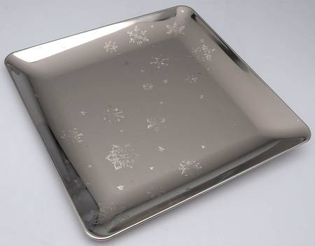 Let It Snow (Nickelplate, Hollowware) 14" Square Platter