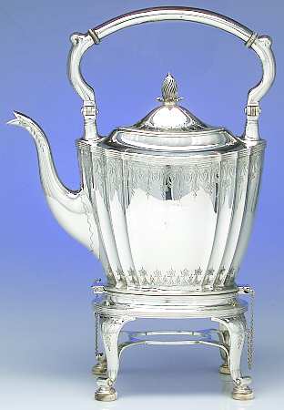 6772 (Sterling, Hollowware) Kettle, Stand & Burner