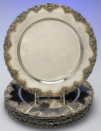 Vineyard (Silverplate, Hollowware) Service/Dinner Plate - Set of 8