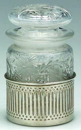 2117D (Sterling, Hollowware) Crystal Dresser Jar with Sterling Handle-Lid Only