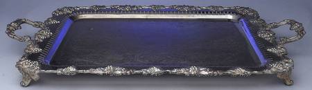 GDS1 (Silverplate, Hollowware) Large Silverplate Waiter Tray