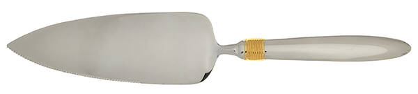 Narragansett Gold (Stnls, No Wings) Pie Server with Serrated Stainless Blade HC