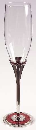 Razzle Dazzle (Silverplate, Hollowware) Glass & Silver Champagne Flute