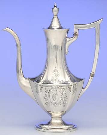 Plymouth-Engraved (Sterling, Hollowware, A2311) Mini Coffee Pot