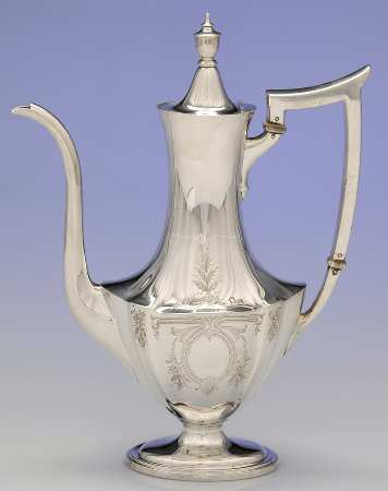 Plymouth-Engraved (Sterling, Hollowware, A2311) Sterling Demitasse Pot