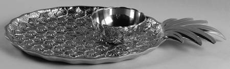 Pineapple (Silverplate, Hollowware) 2 Piece Chip & Dip Set
