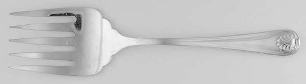 English Shell (Silverplate) Large Solid Fish Serving Fork