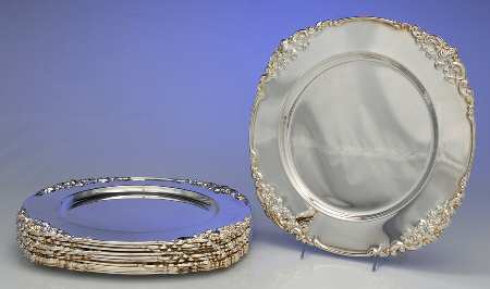 Baroque (Silverplate, Hollowware) Service/Dinner Plate - Set of 12