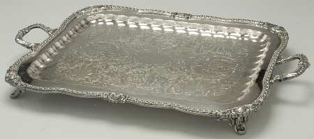 Silverplate Hollowware 20" Waiter Tray
