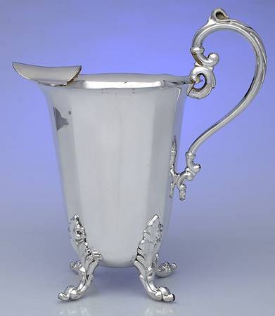 Silverplate Hollowware Plated Water Pitcher with Ice Lip