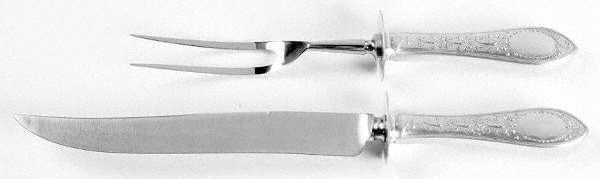 Adam (Sterling, 1922, No Monograms) Large 2-Piece Roast Carving Set w/Stainless Blade