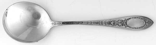 Adam (Sterling, 1922, No Monograms) Round Bowl Soup Spoon (Cream Soup)