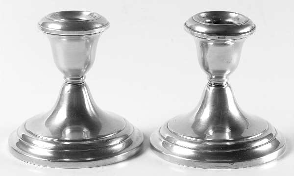 662 (Sterling, Hollowware) Pair of Weighted Candleholders