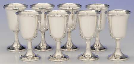 Puritan (Sterling, Hollowware) (Set of 8) Wine Goblet
