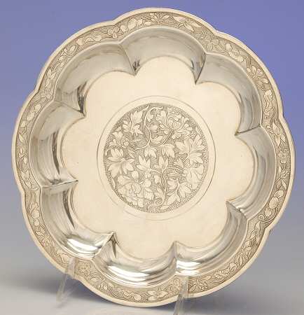 Chinese Plate (Silverplate, Hollowware) by Gorham Silver