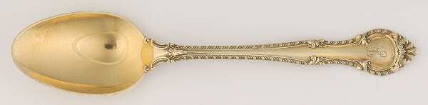 English Gadroon-Gold Vermeil (Sterling) Monogram Teaspoon