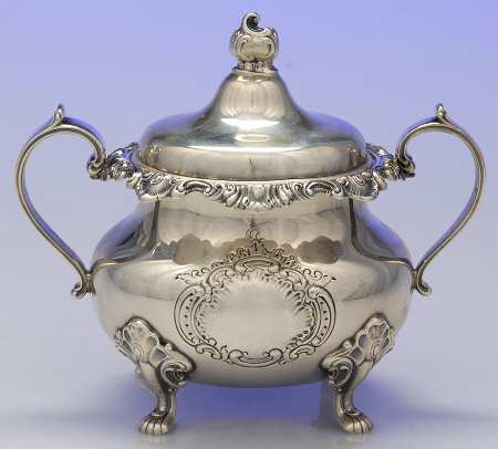 Strasbourg-Hand Chased (Strl, Hlwr, Older) Sugar Bowl & Lid
