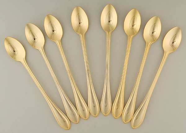 Chateau (Gold Electroplate) Iced Tea Spoon - Set of 8