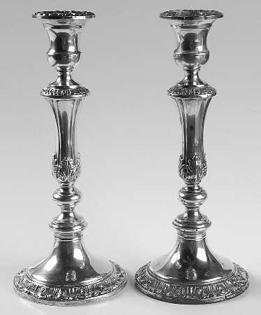 1175 (Sterling, Hollowware) Pair of Weighted Candlesticks