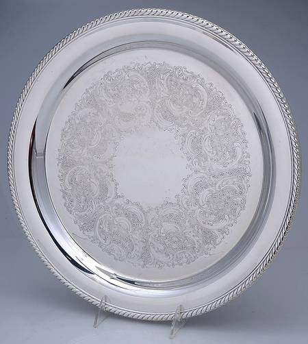 YC1280 (Silverplate, Hollowware) 14" Round Tray