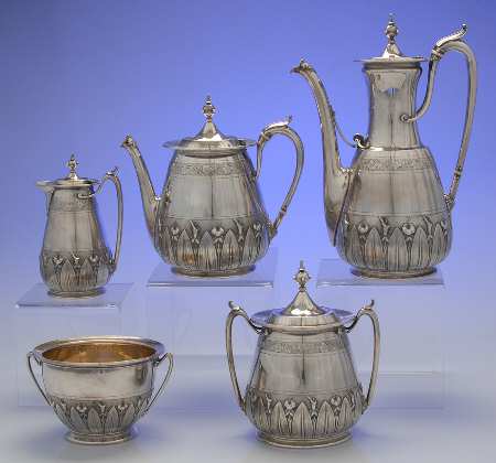 230 (Coin, Hollowware) 5 Piece Tea Set (SCP, STP, CRHL, SSU, SWB)