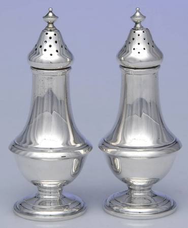 130 (Sterling, Hollowware) Salt & Pepper Set