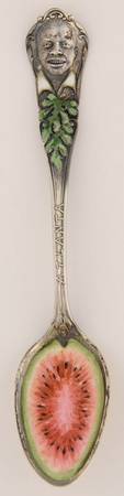 States & Cities Souvenir Spoons(Sterling) Georgia Enameled Demistasse Spoon