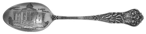 States & Cities Souvenir Spoons(Sterling) New Jersey Five O'Clock Spoon