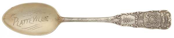 States & Cities Souvenir Spoons(Sterling) Wisconsin Teaspoon