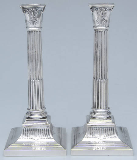 Sterling Hollowware Pair of 10" Weighted Candlesticks