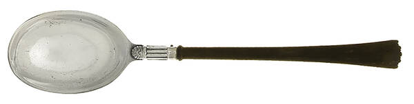 N79 (Silverplate) Ebony Handle Chafing Dish Serving Spoon