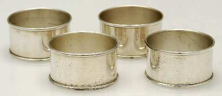 13572 (Sterling, Hollowware) Napkin Ring - Set of 4