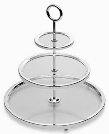 Silver Classics (Silverplate, Hollowware) 3 Tier Serving Tray