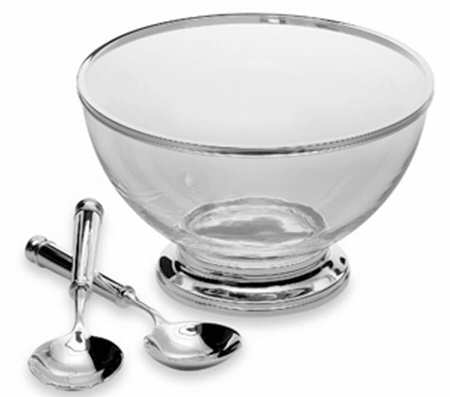 Silver Classics (Silverplate, Hollowware) Salad Set-3pc (Bowl & Servers)