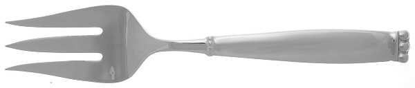 Silver Beads (Stainless) Medium Solid Cold Meat Serving Fork